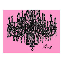 Parisian Chandelier Postcard
