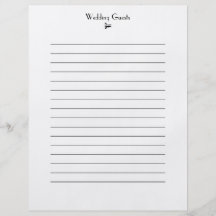 Parisian Deco Wedding Guest Pages Personalized Flyer
