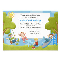 Park Birthday Party Invitation