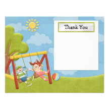 Park Birthday Party Thank You Card Personalised Invites