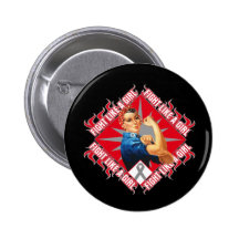 Parkinson's Disease Fight Rosie The Riveter Buttons