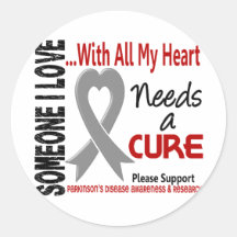 Parkinsons Disease Needs A Cure 3 Round Sticker
