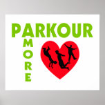 Parkour Amore With Heart Poster