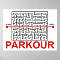 Parkour Maze Funny Poster posters