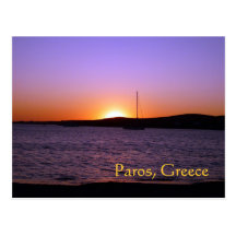 Paros Island, Greece, Sunset Sail Postcard