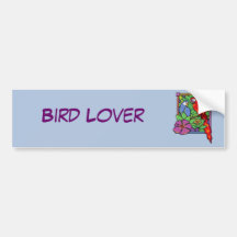 Parrot & Macaw in the Jungle Bumper Sticker