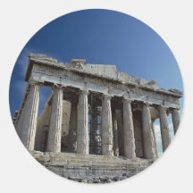 Parthenon Round Sticker