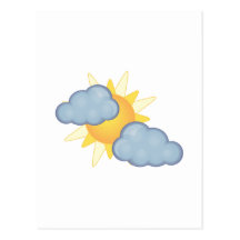 partly cloudy post card