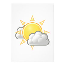 Partly Sunny Custom Invitations