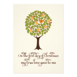 Partridge in a Pear tree Holiday Gift Exchange Custom Announcement