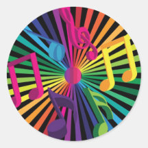 Party Background Round Sticker