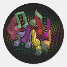 Party Background Round Sticker