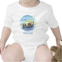Party Boat with Children Baby Shirt