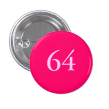 Party Favour 64th Birthday Button