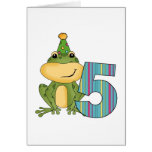 Party Frog 5th  Birthday T-shirts and Gifts Greeting Cards