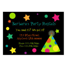 Party Hats Party Planner Business Card