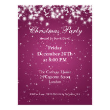 Party Invitation Pink Elegant Sparkle Custom