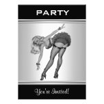 Party Invite Black & White Style Pin-Up Girl 19
