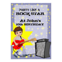 Party Like a Rock Star! Custom Invitations