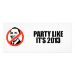 Party like it's 2013 custom rack card