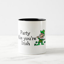 Party Like Youre Irish Mugs