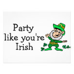 Party Like Youre Irish Personalized Announcement