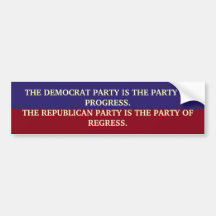 PARTY OF PROGRESS Bumper Sticker
