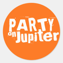 Party On Jupiter Stickers