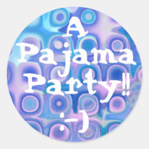 PARTY - Pajama Party with Festive Circles Sticker