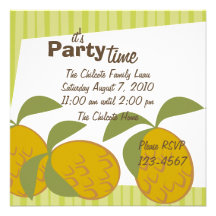 Party Pineapples Custom Invitation