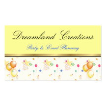 PARTY PLANNER BUSINESS CARDS