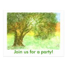 Party Postcard invite - Summer Oak