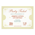 Party Ticket invitations