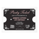 Party Ticket invitations
