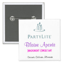 Partylite Name Badge Pin