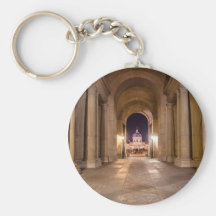 Passage in Louvre to bridge of arts in Paris Key Chains