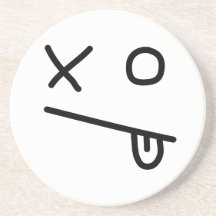 Passed Out Emoticon Drink Coaster
