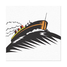 passenger cargo ship gallery wrapped canvas