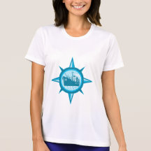 Passenger Cargo Ship Ocean Liner Compass Shirt