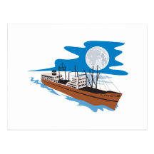 Passenger Ship Cargo Boat Retro Post Cards