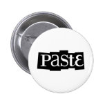 Paste Block Logo Black Pinback Button