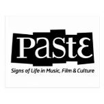 Paste Block Logo Tag on Bottom Black Post Cards