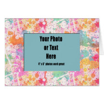 Pastel Abstract Paint Splatters Cards