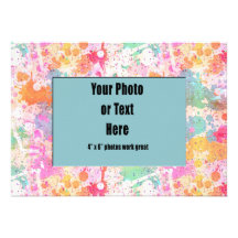 Pastel Abstract Paint Splatters Personalised Invite