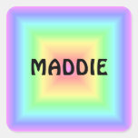 Pastel Abstract Square Square Stickers