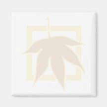 Pastel Autumn Maple Leaf Refrigerator Magnet