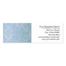 Pastel Baby Blue Damask Business Card Templates