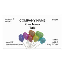 pastel balloon fan business card template
