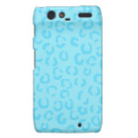 Pastel Blue Leopard Print Pattern. Motorola Droid RAZR Cover