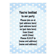 Pastel Blue Polka Dot Pattern Cards